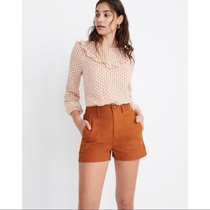 NWT Madewell Camp Shorts XS in Burnt Sienna